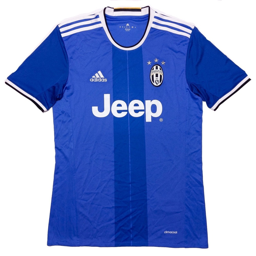 ADIDAS Juventus 2016-17 Soccer Football Jersey Away Blue‎ Small S